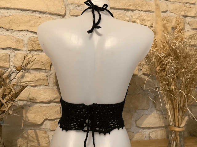 Top bohème noir